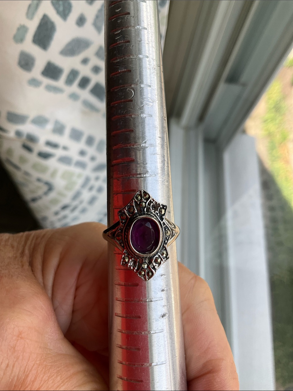 Purple and silver ring - Picture 5 of 9